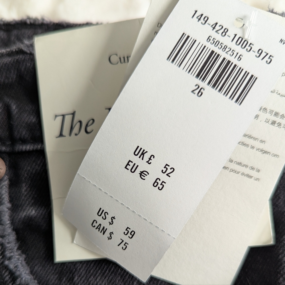 Abercrombie & Fitch Curve Love The Mom Short High Rise Shorts Black 26 / 2 NEW - Picture 5 of 6